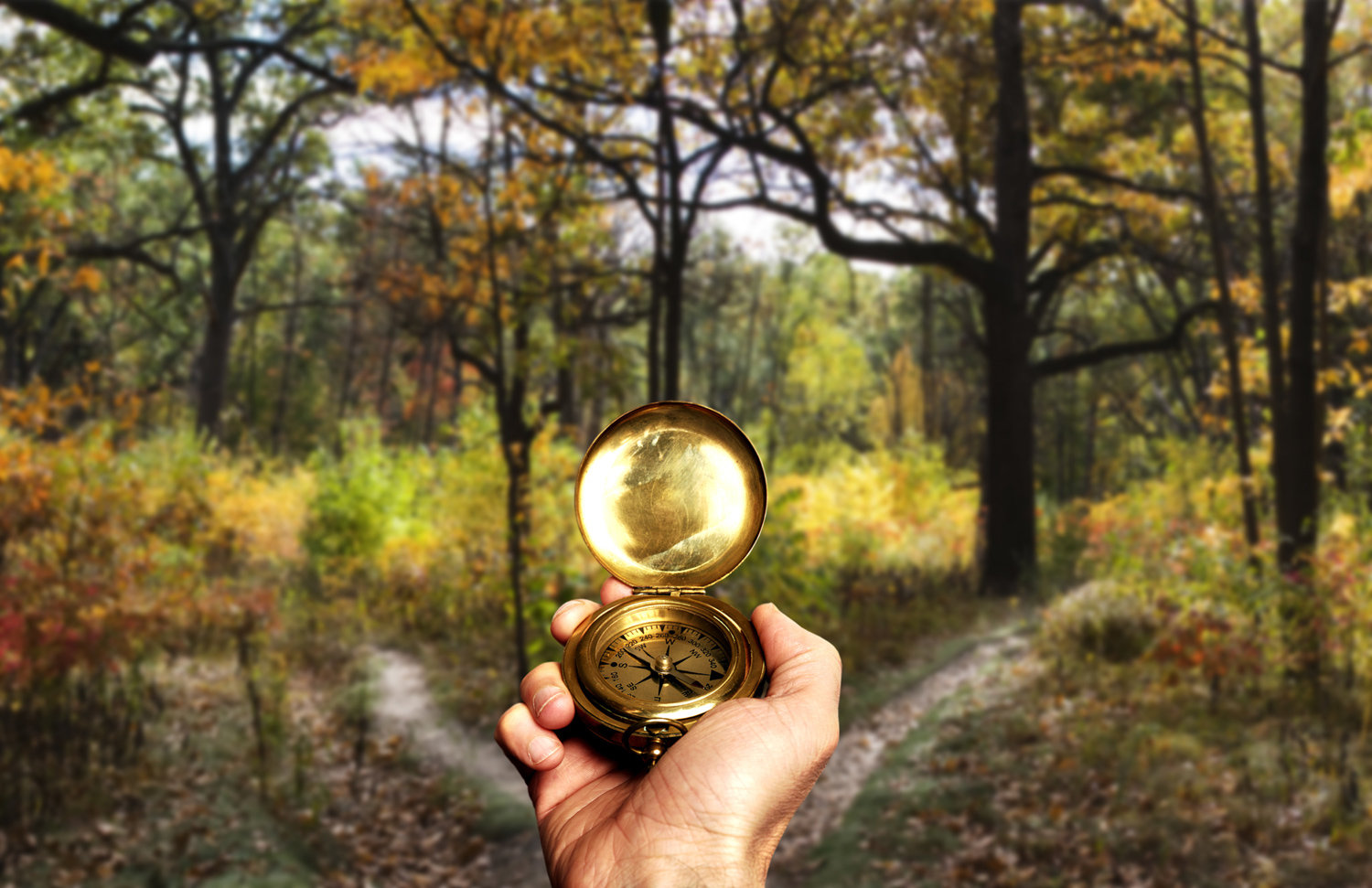 Vintage compass, guiding the way